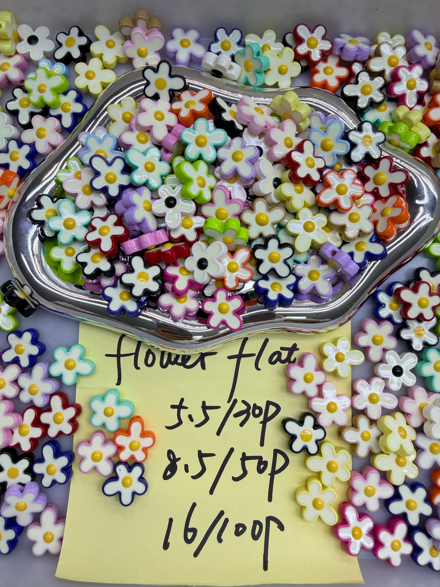 12.24 NEW-flower flat beads