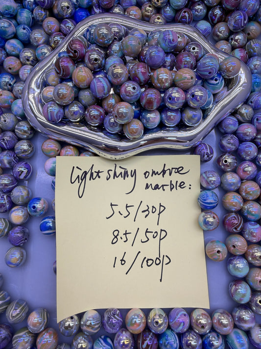 1.14 NEW-light shiny ombre marble