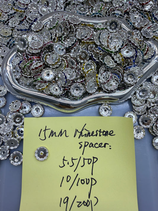 1.14 NEW-15mm rhinestone spacer