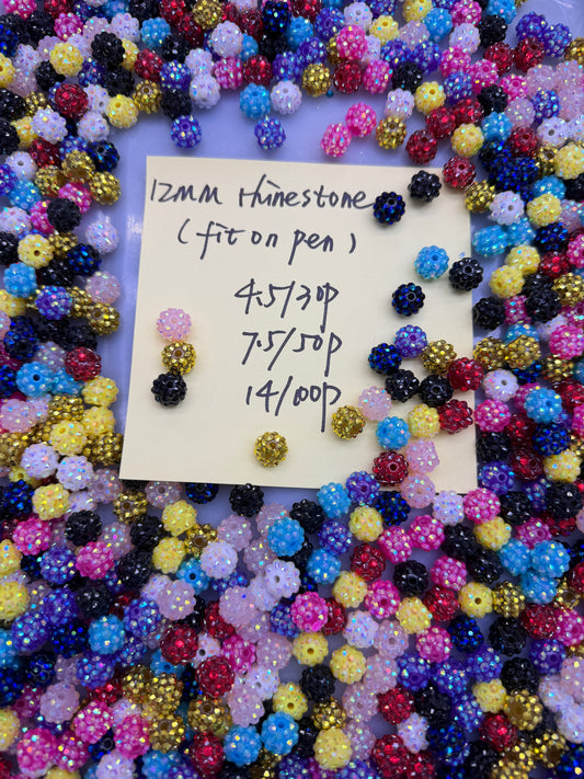 1.17 NEW-12mm rhinestone(fit on pen)