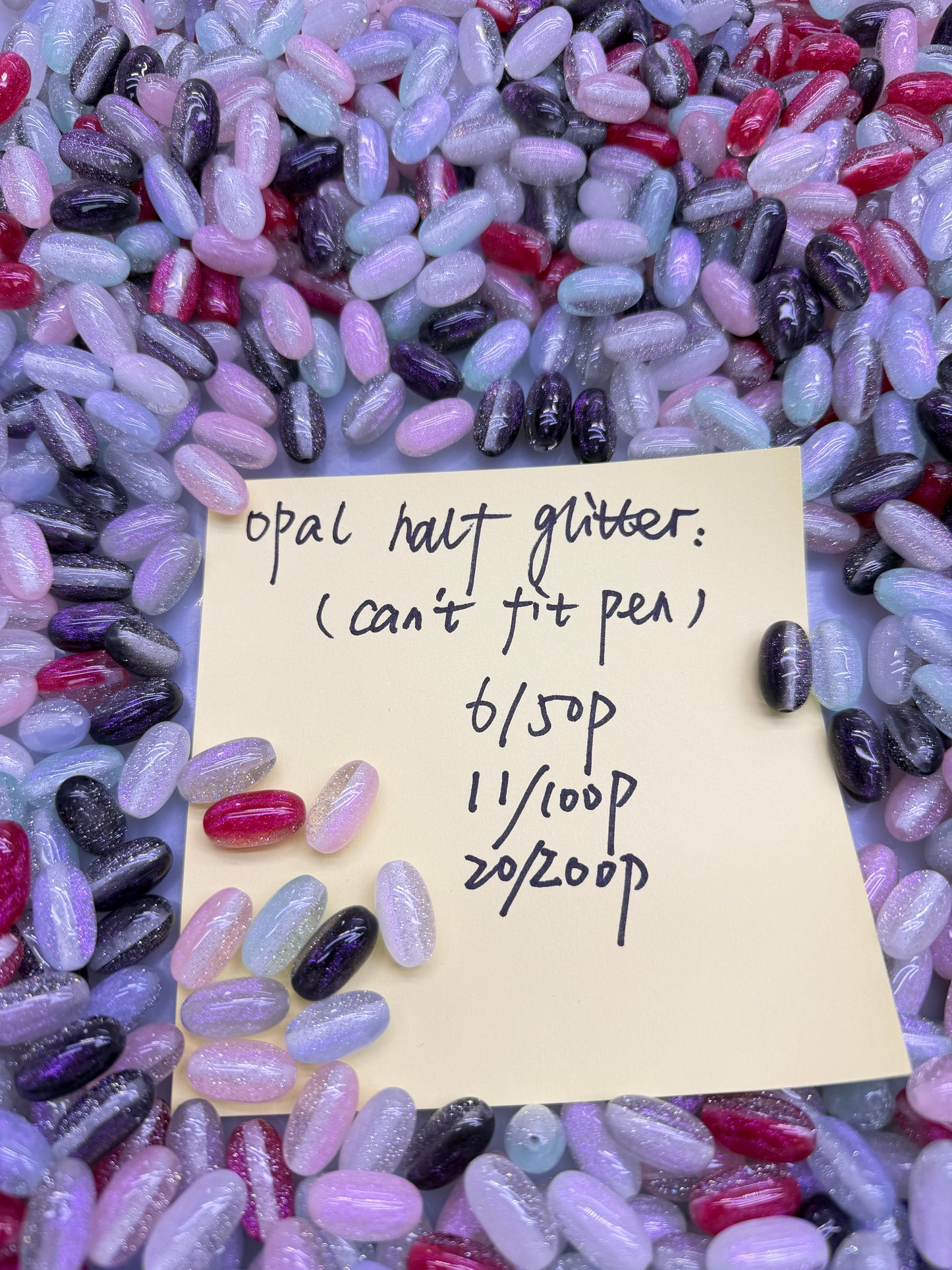 1.21 NEW-opal half glitter(can't fit pen)