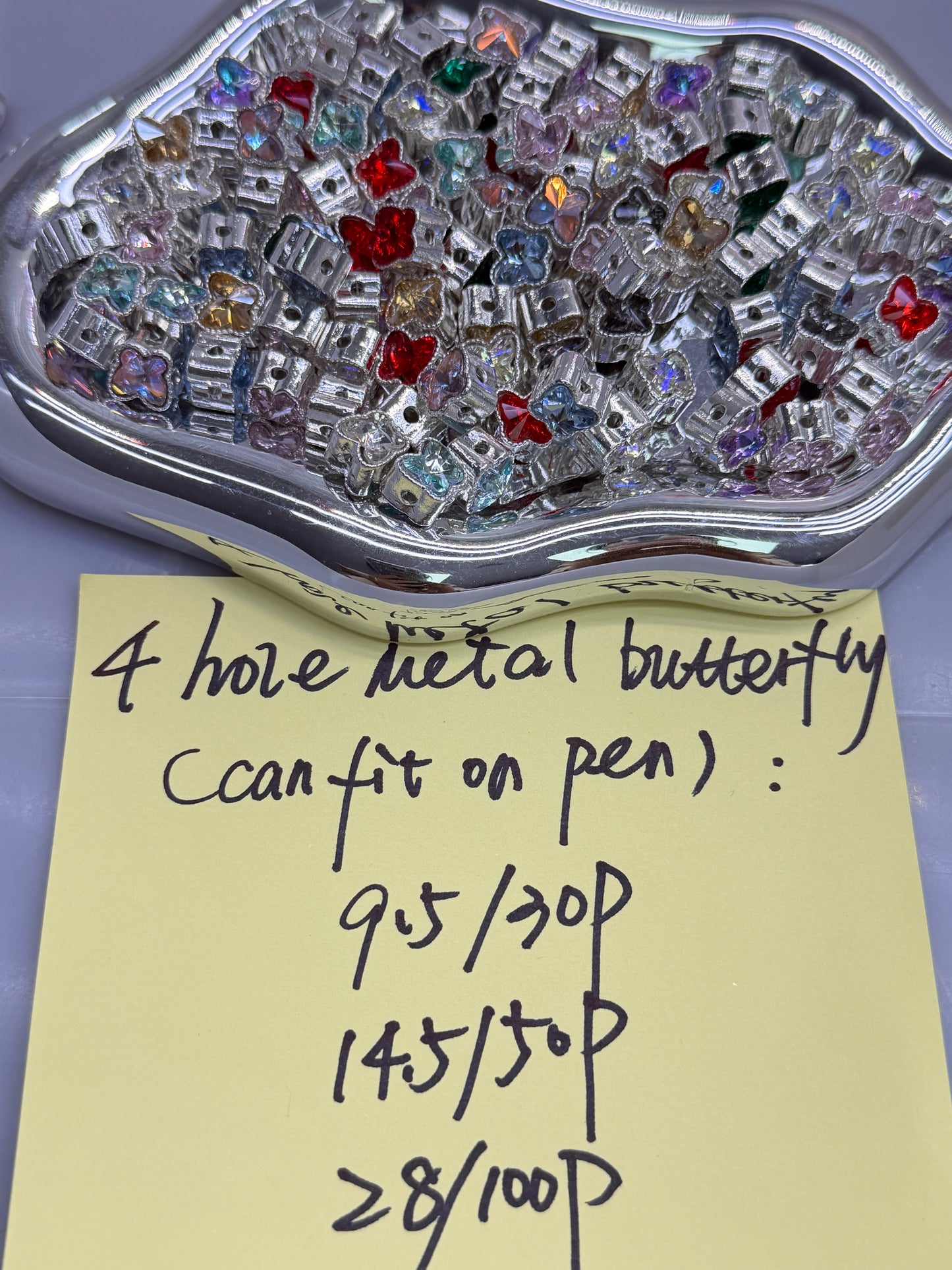 1.31 NEW-4 hole metal butterfly(can fit on pen)