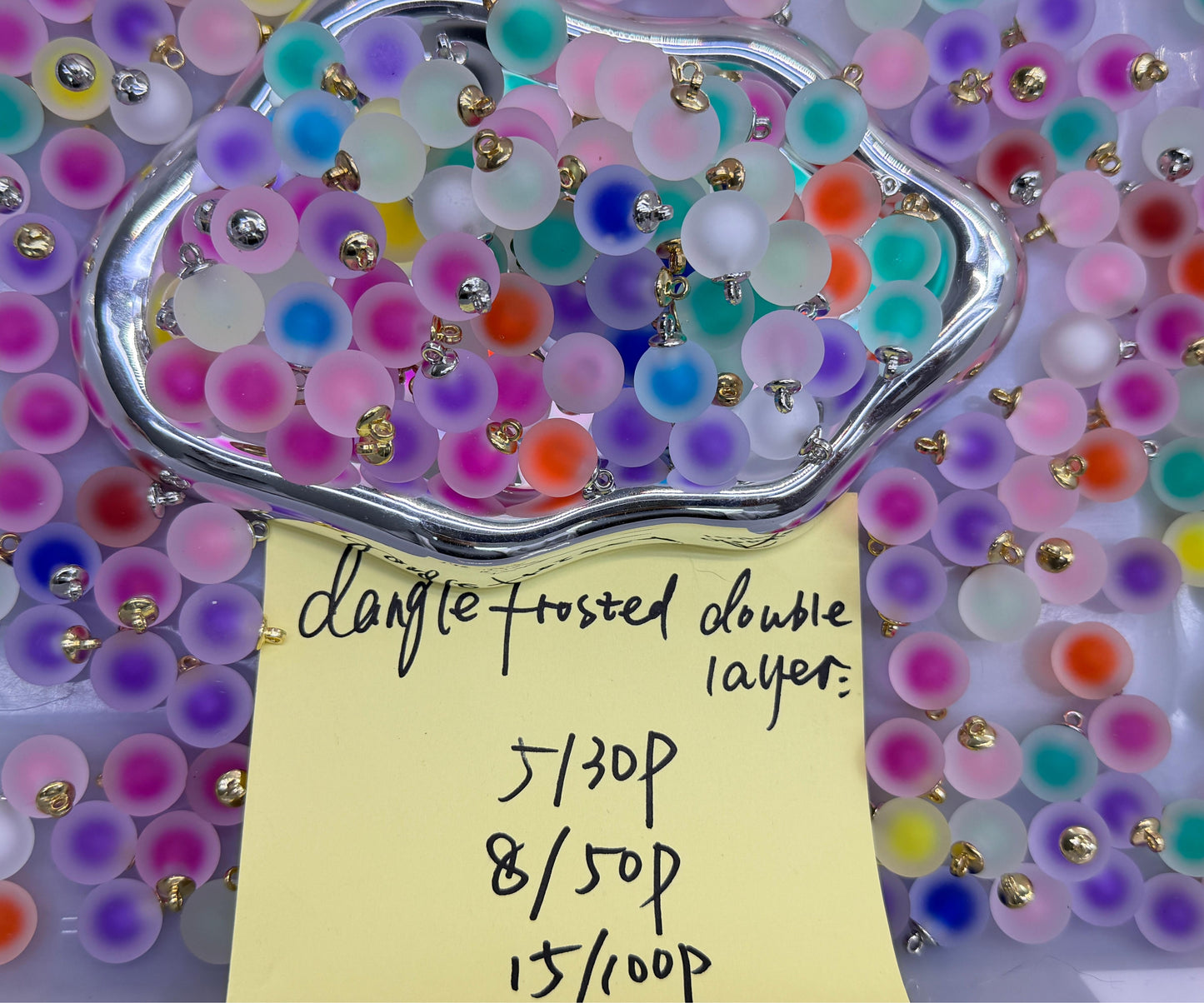 2.2 NEW-dangle frosted double layer