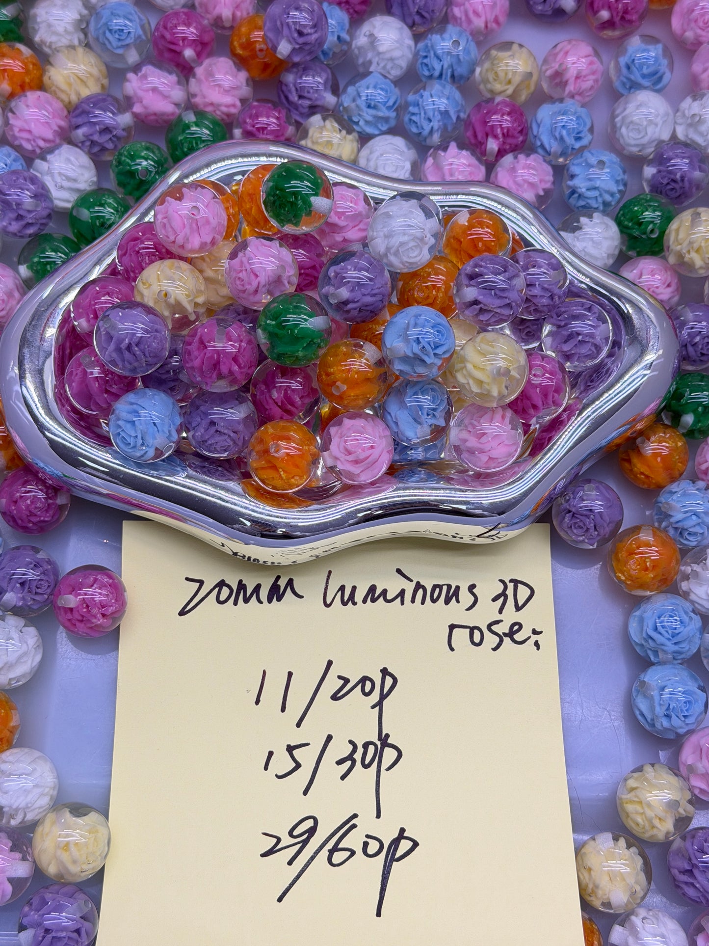 2.5 NEW-20mm luminous 3D rose