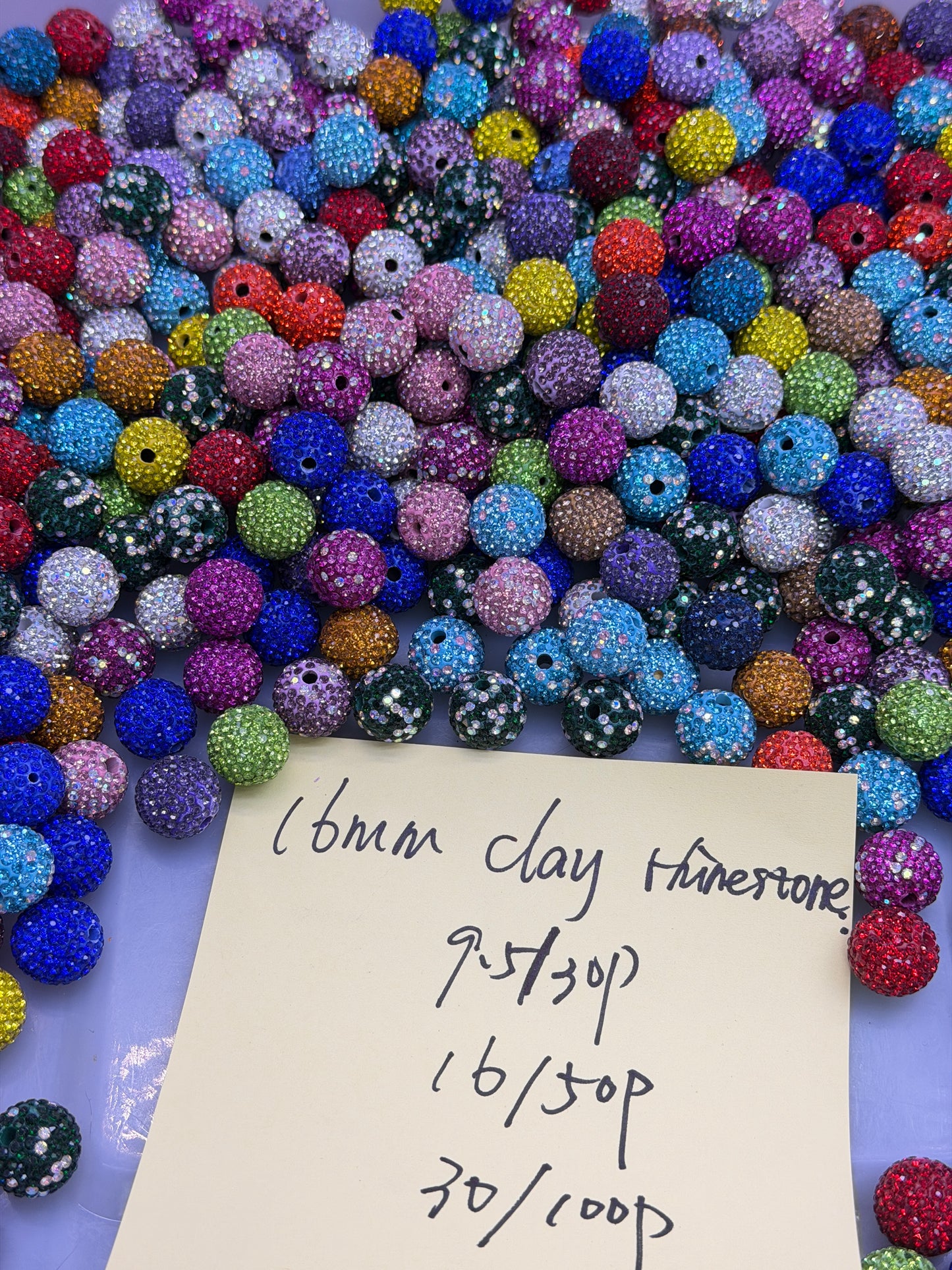 3.6 NEW-16mm clay rhinestone