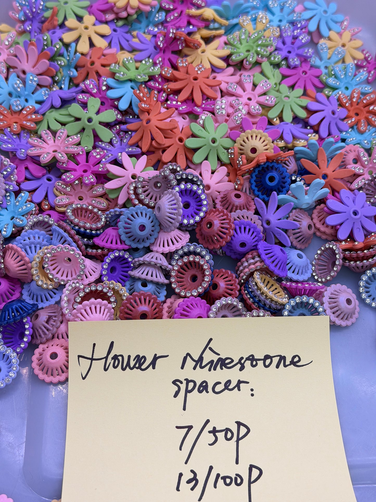 3.8 NEW-flower rhinestone spacer