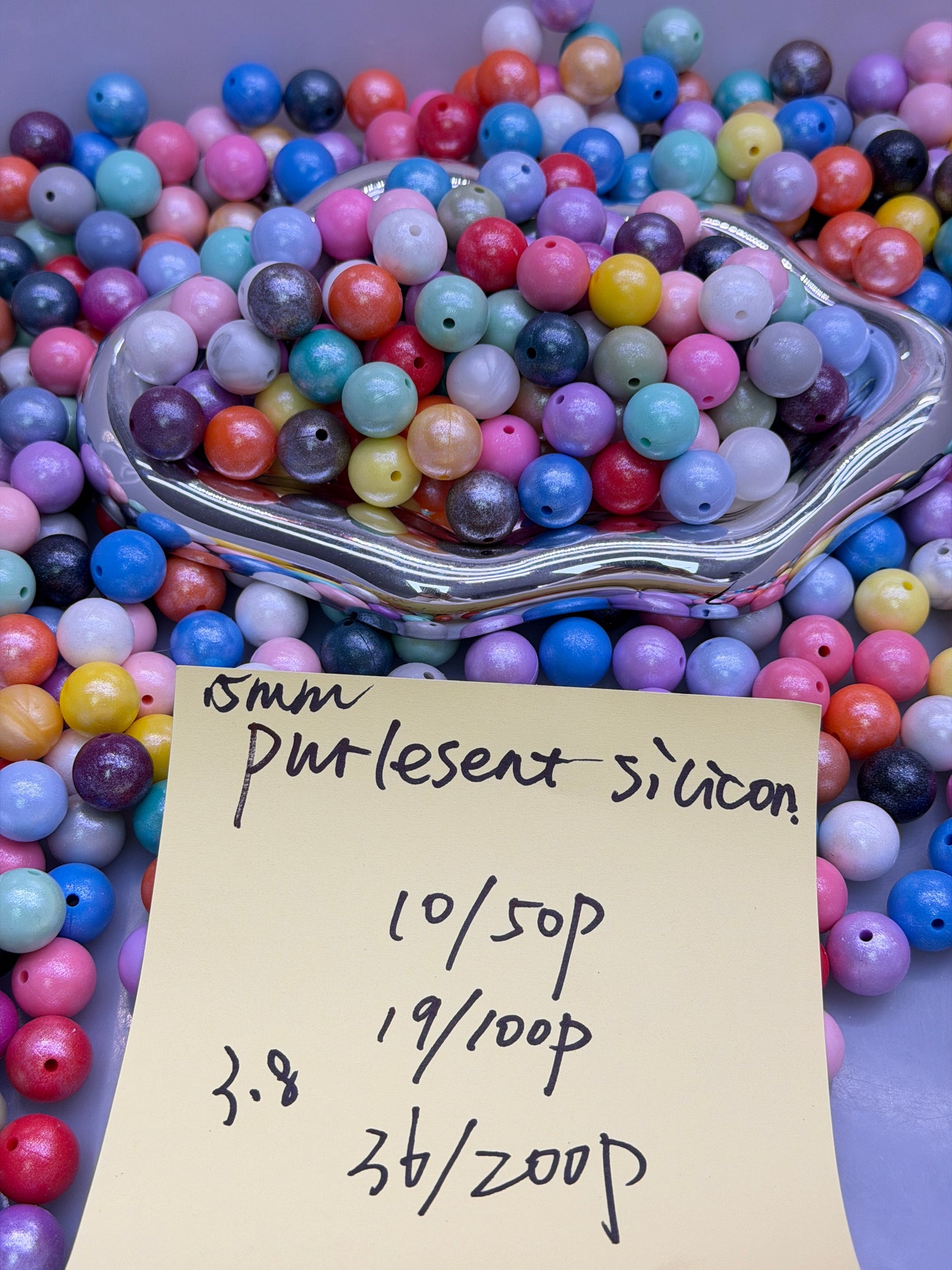 3.8 NEW-15mm purlesent silicon