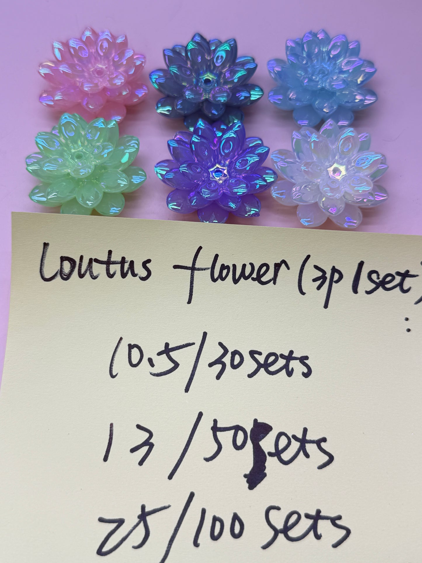 3.13 NEW-loutus flower(3p/set)