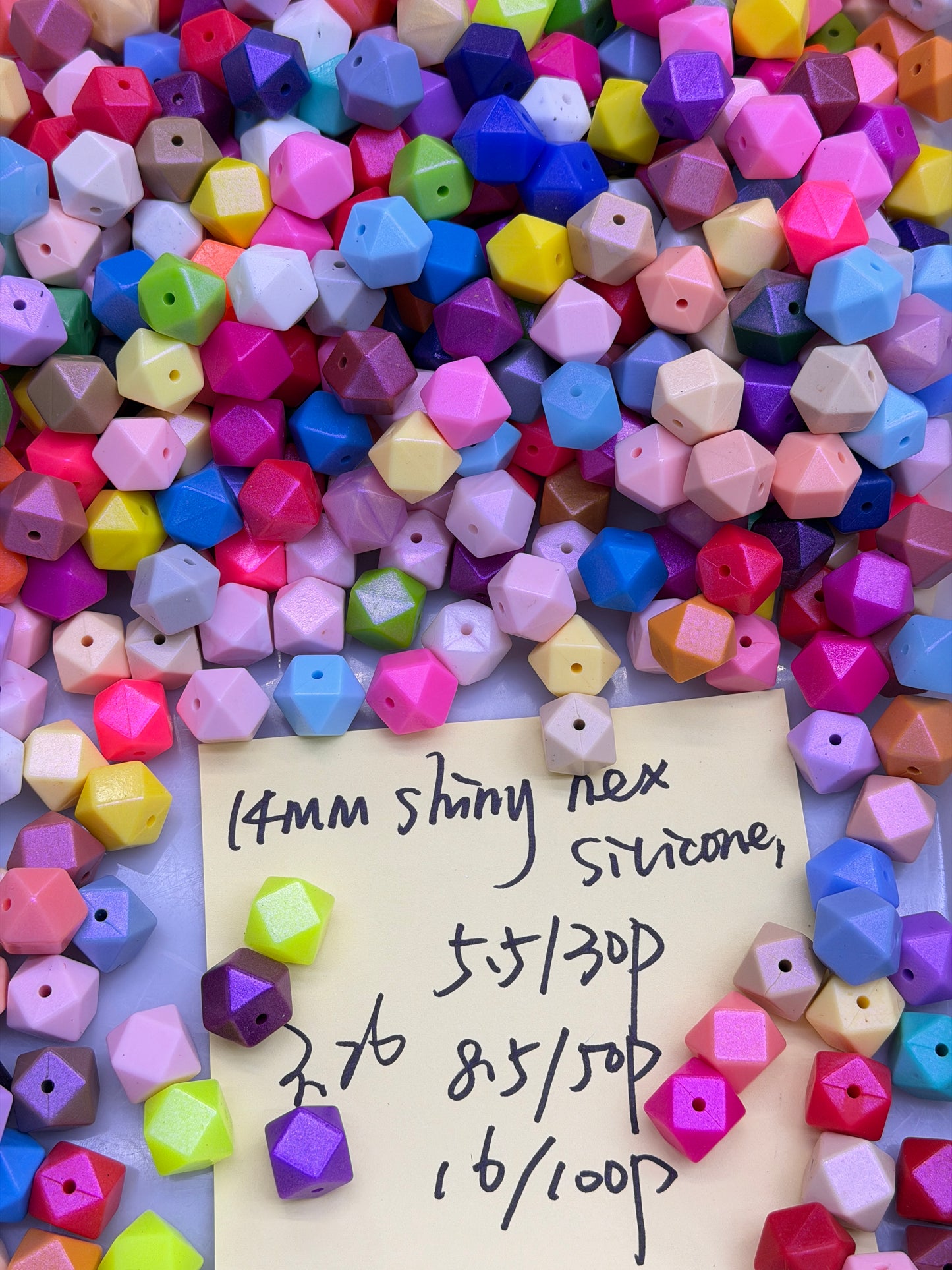3.26 NEW-14mm shiny hex silicone