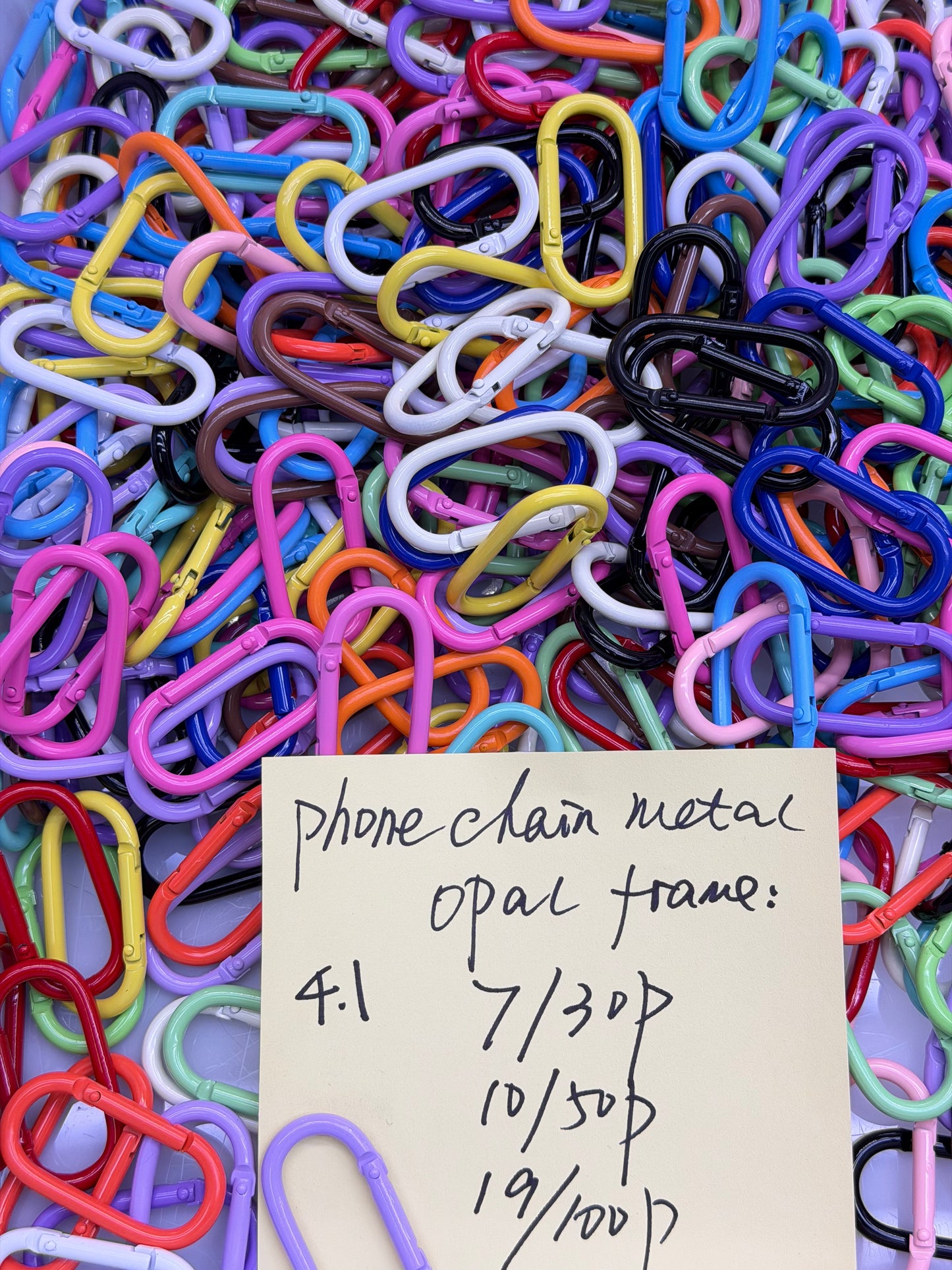 4.1 NEW-phone chain metal opal frame