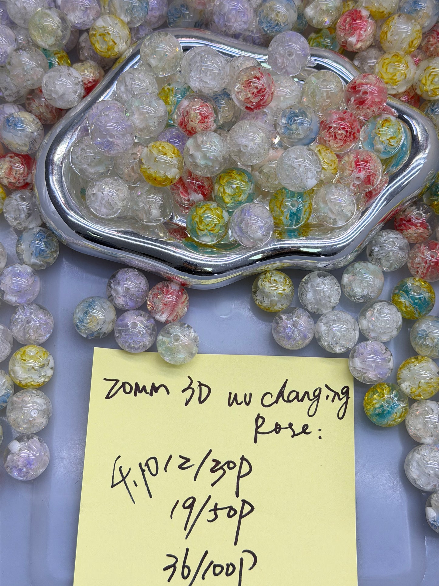 4.10 NEW-20mm 3D uv changing rose