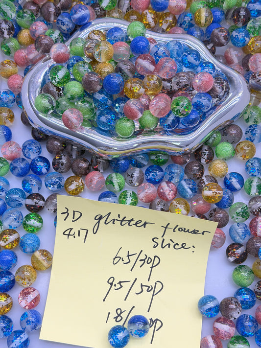 4.17 NEW-3D glitter flower slice