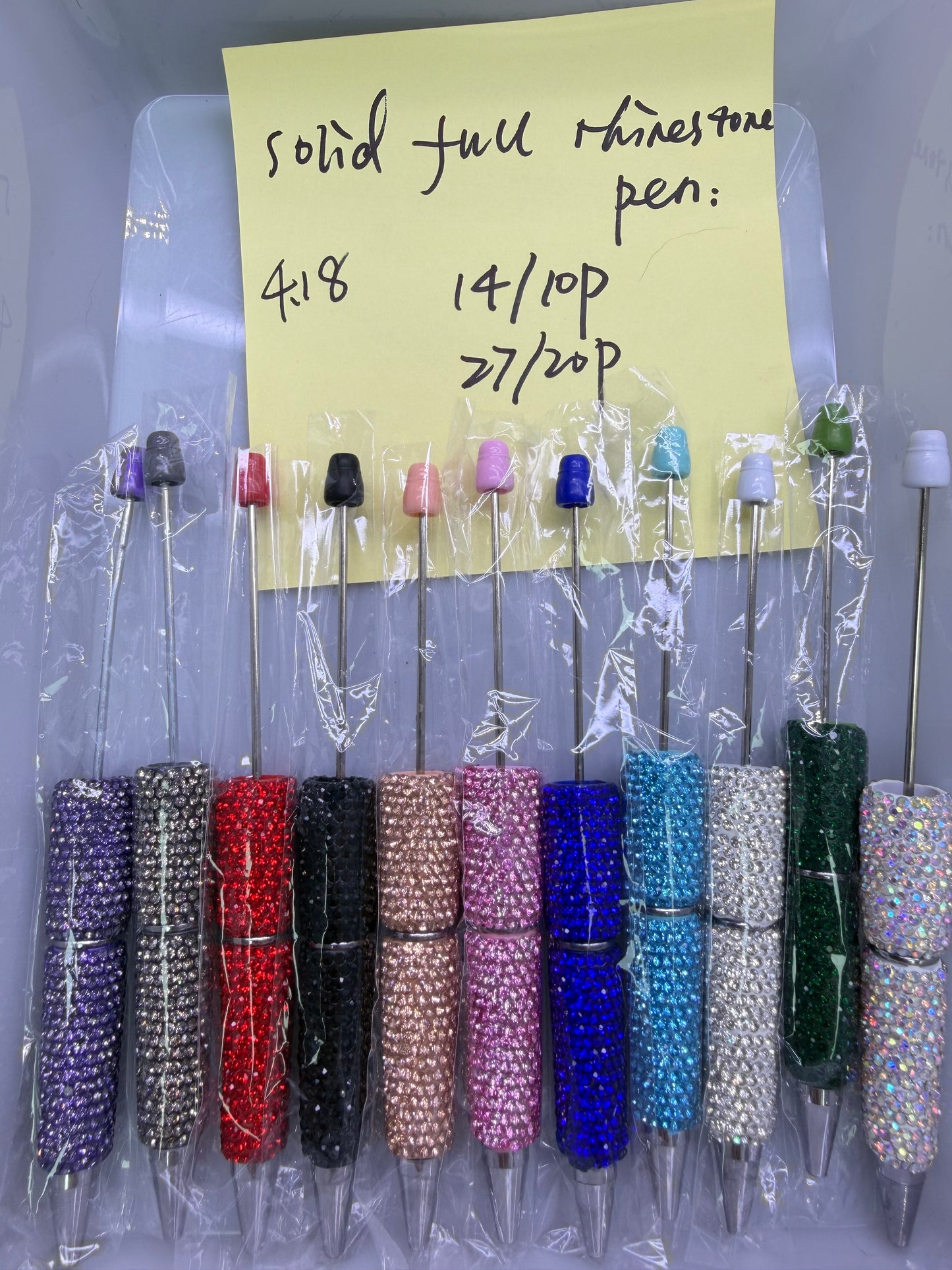 4.18 NEW-solid full rhinestone pen