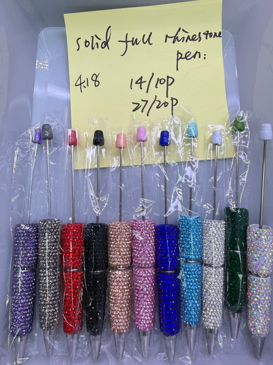 4.18 NEW-solid full rhinestone pen
