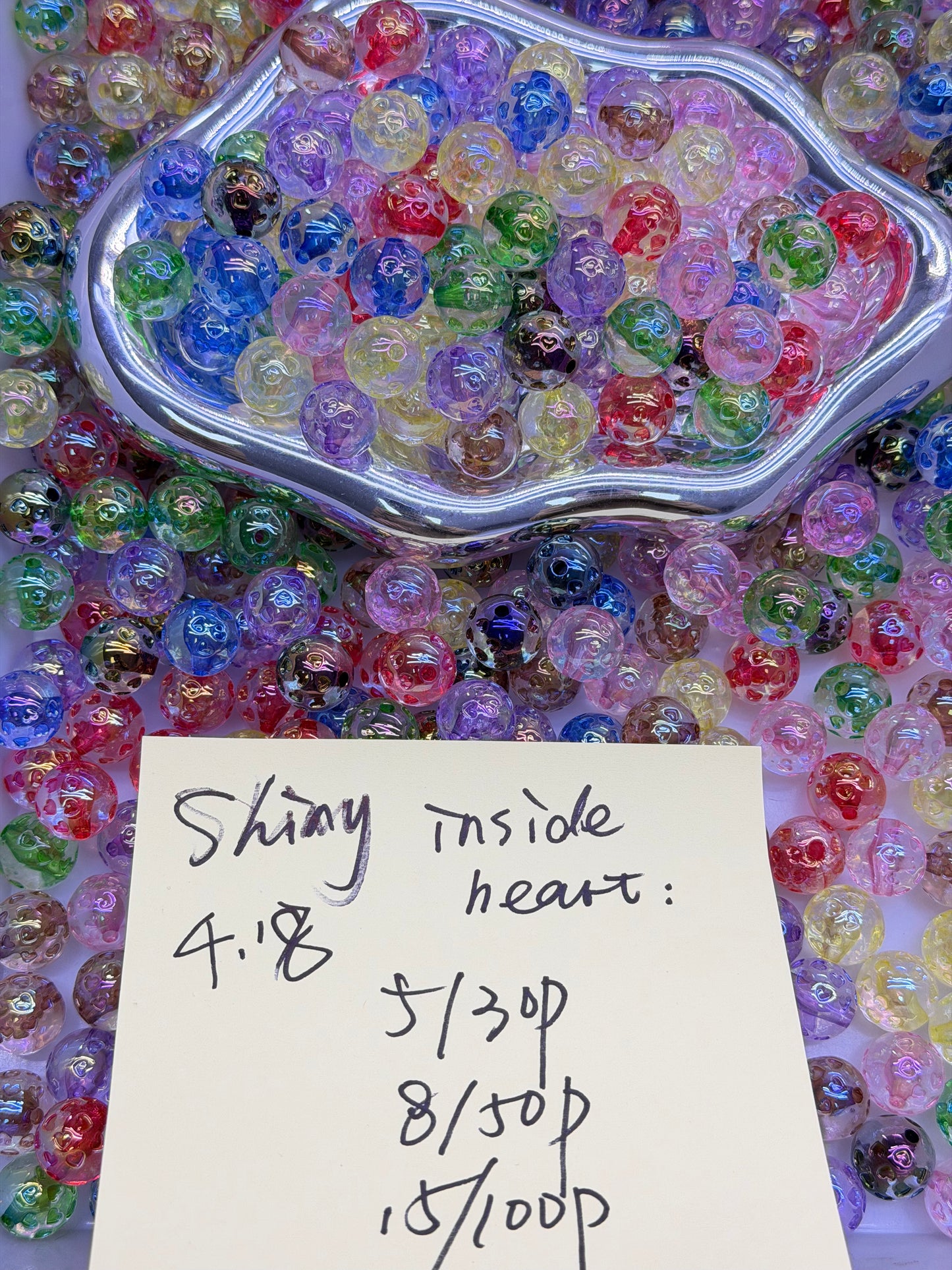 4.22 NEW-shiny inside heart