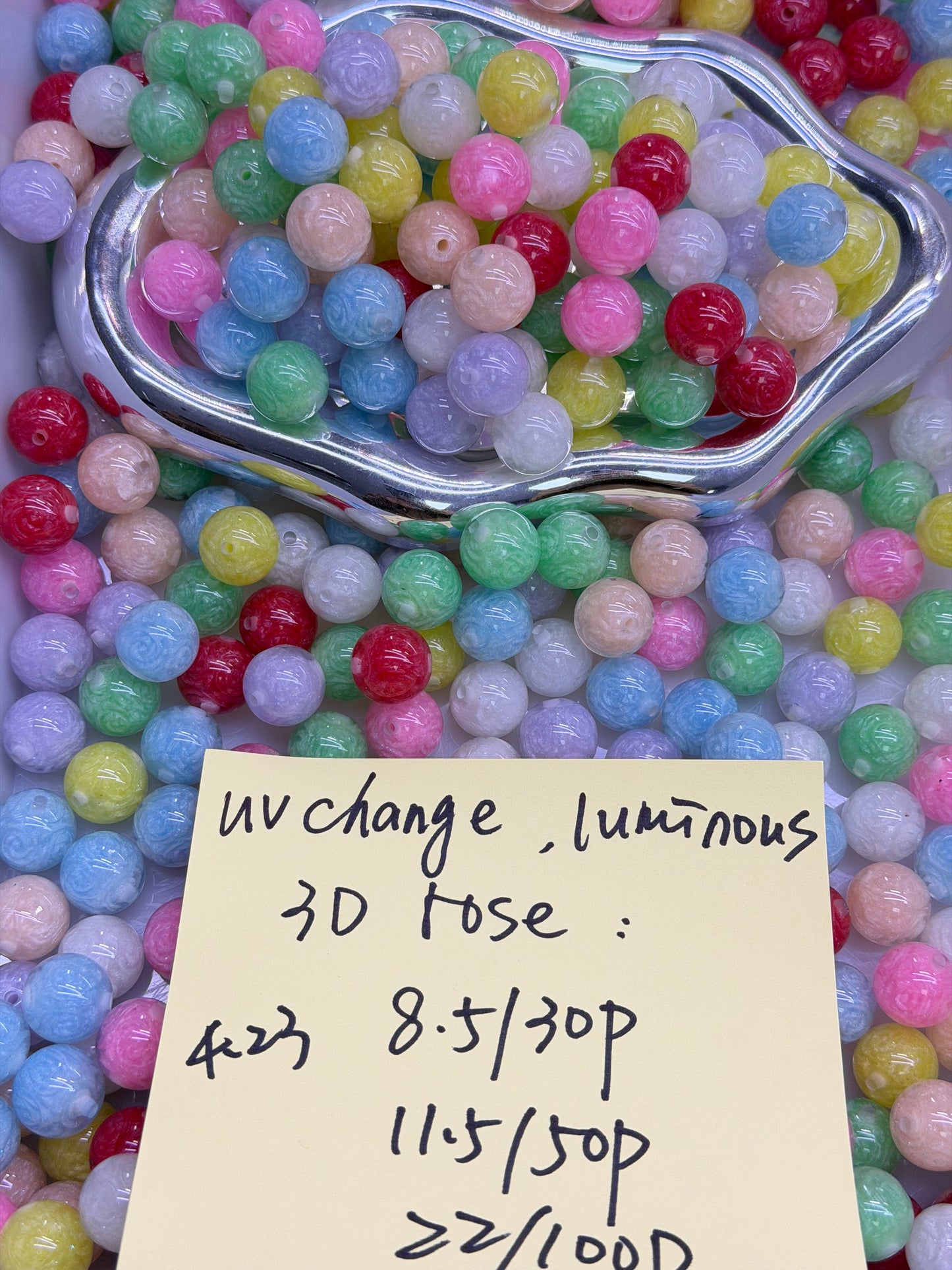 4.23 NEW-uv change luminous 3d rose