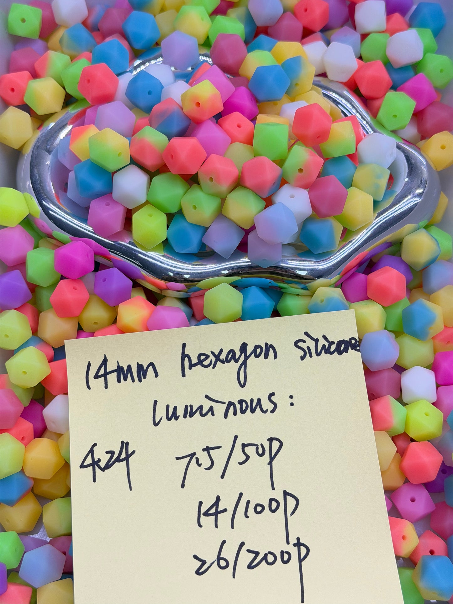 4.24 NEW-14mm hexagon silicone luminous
