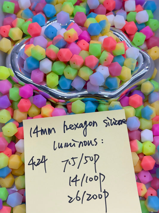 4.24 NEW-14mm hexagon silicone luminous