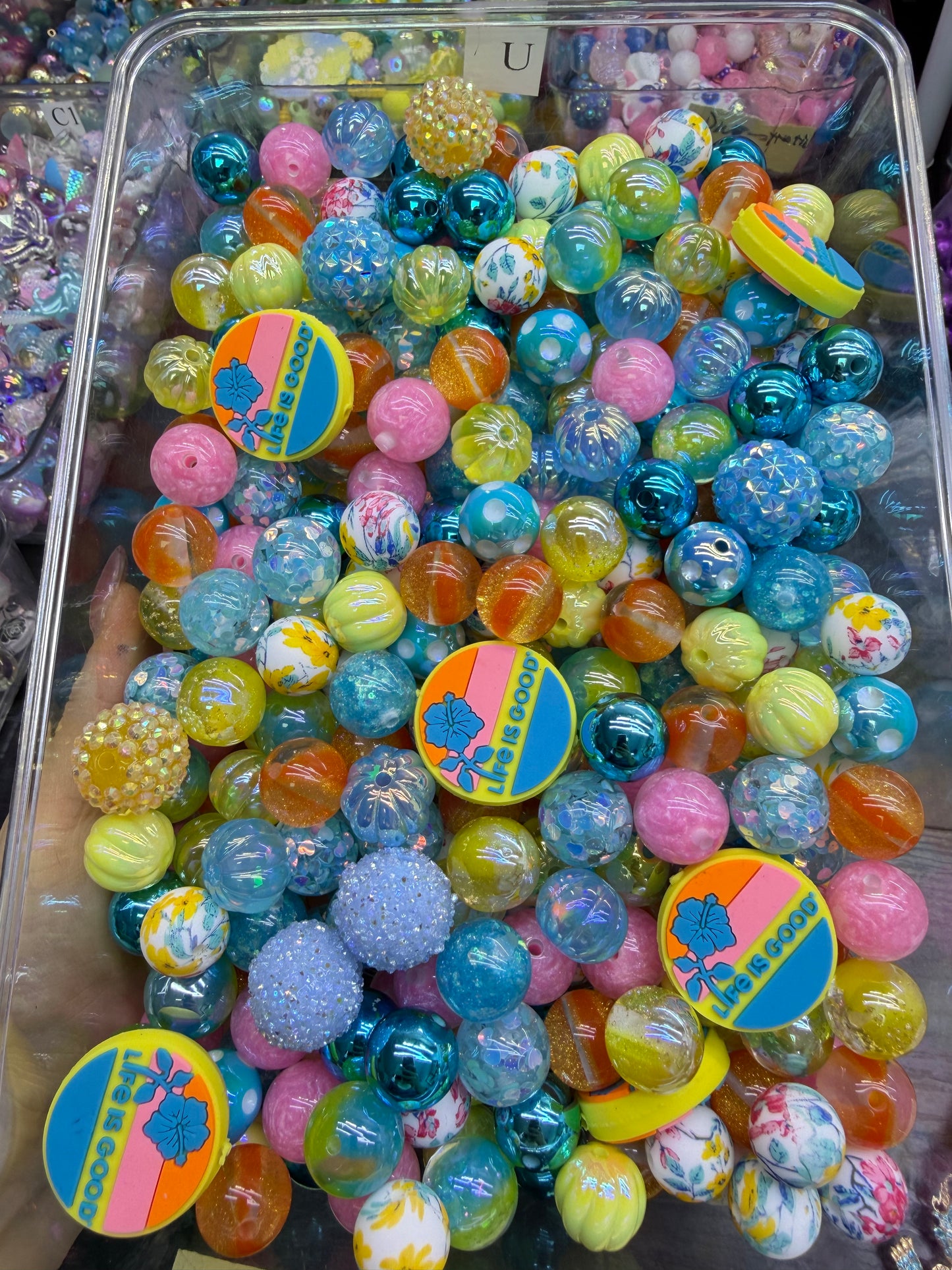 4.25 FOCAL MIX BEADS:U(orange you lovely)