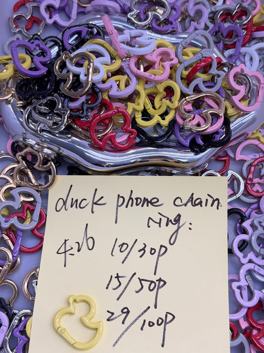4.26 NEW-duck phone chain ring