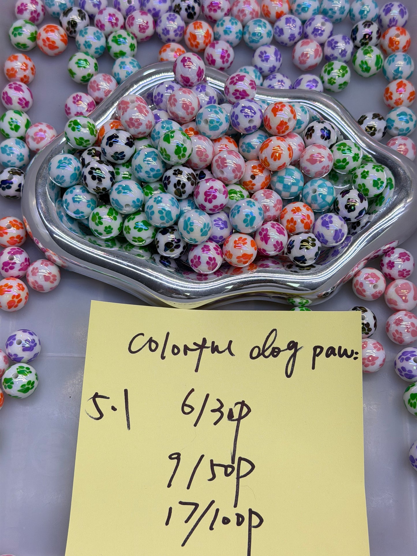 5.1 NEW-colorful dog paw