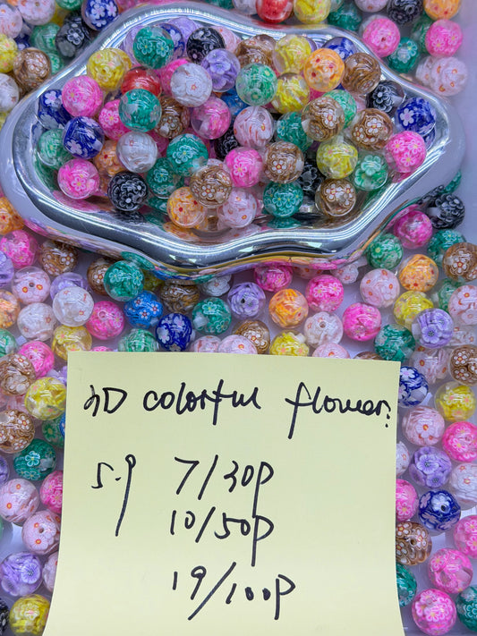 5.9 NEW-3D colorful flower