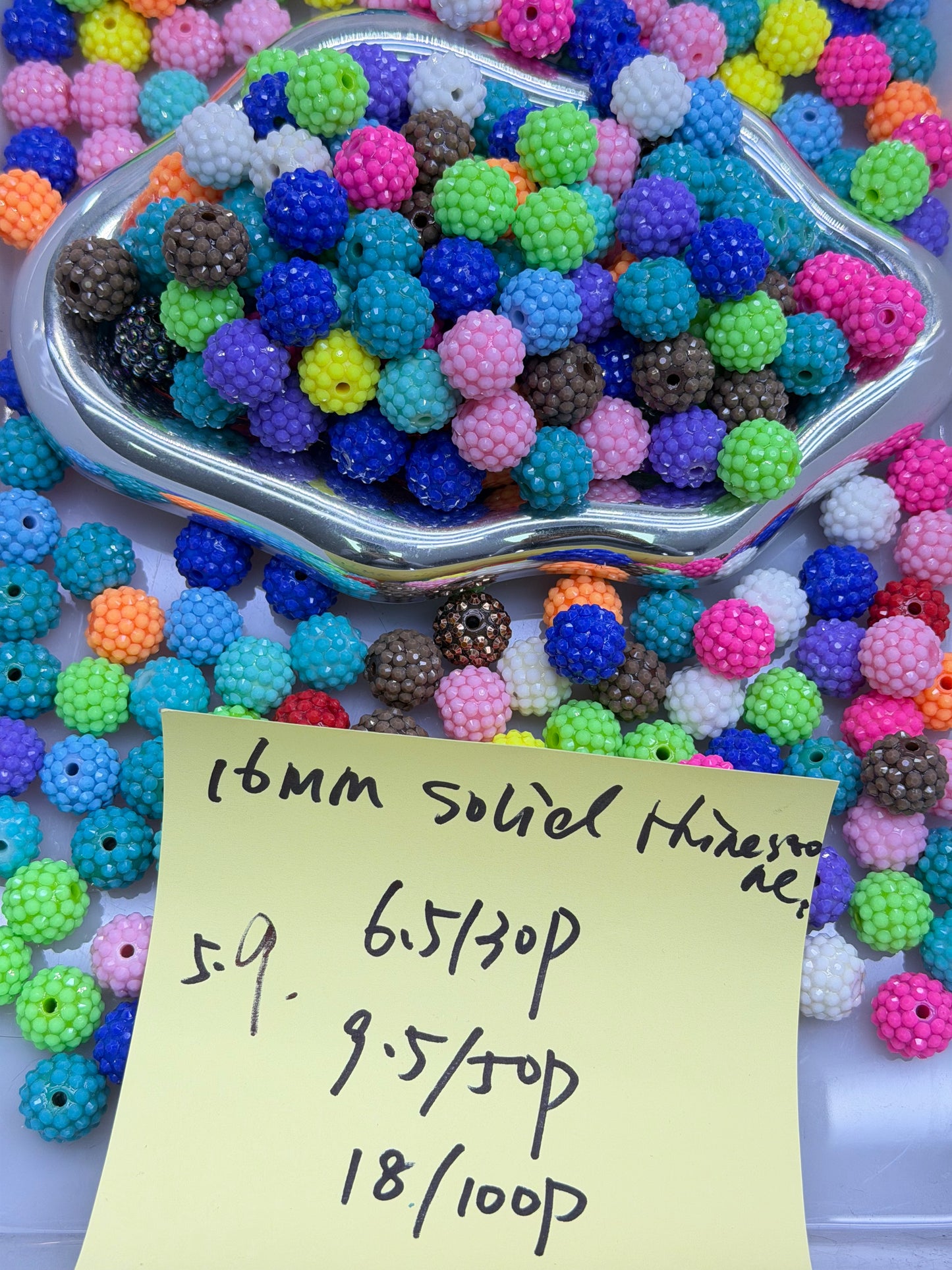 5.9 NEW-16mm solid rhinestone