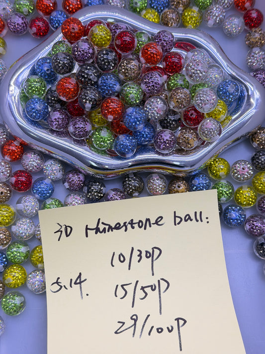 5.14 NEW-3D rhinestone ball