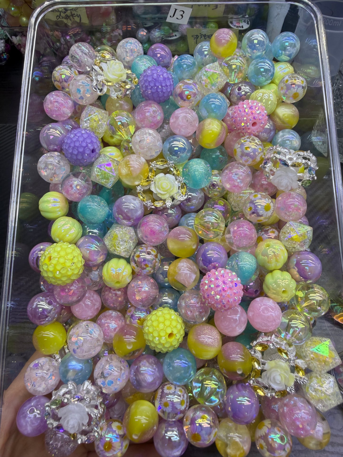 5.14 FANCY MIX BEADS:J3(cutton candy crush)