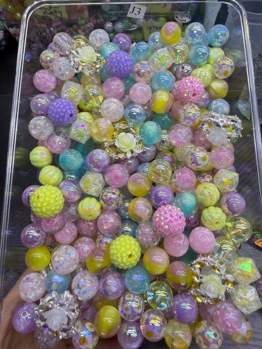 5.14 FANCY MIX BEADS:J3(cutton candy crush)