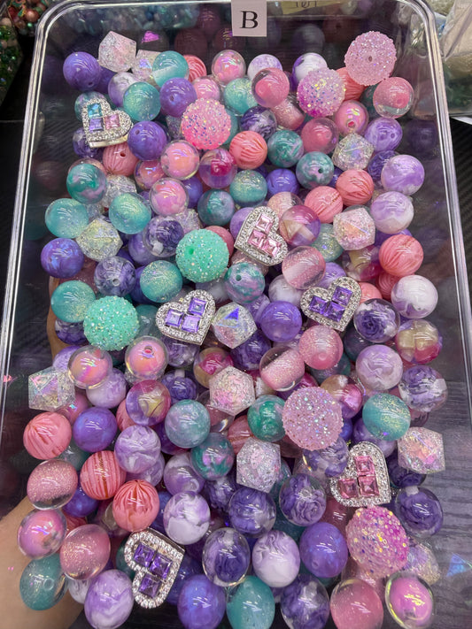5.24 FANCY MIX BEADS:B（Be teal my heart）