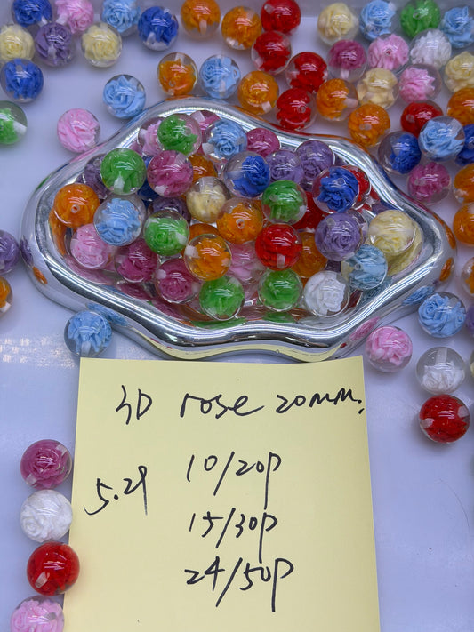 5.29 NEW-3D rose 20mm