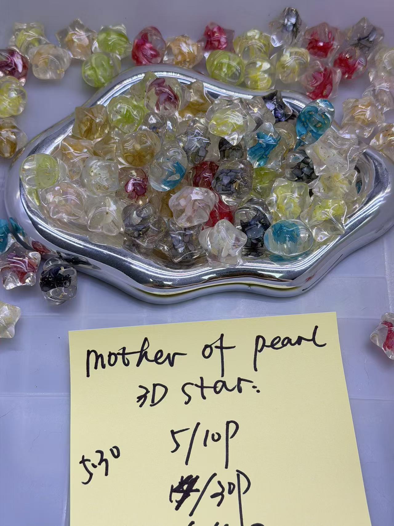 5.30 NEW-mother of pearl 3D star