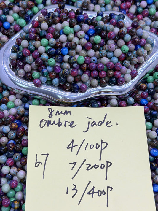 6.7 NEW-8mm ombre jade