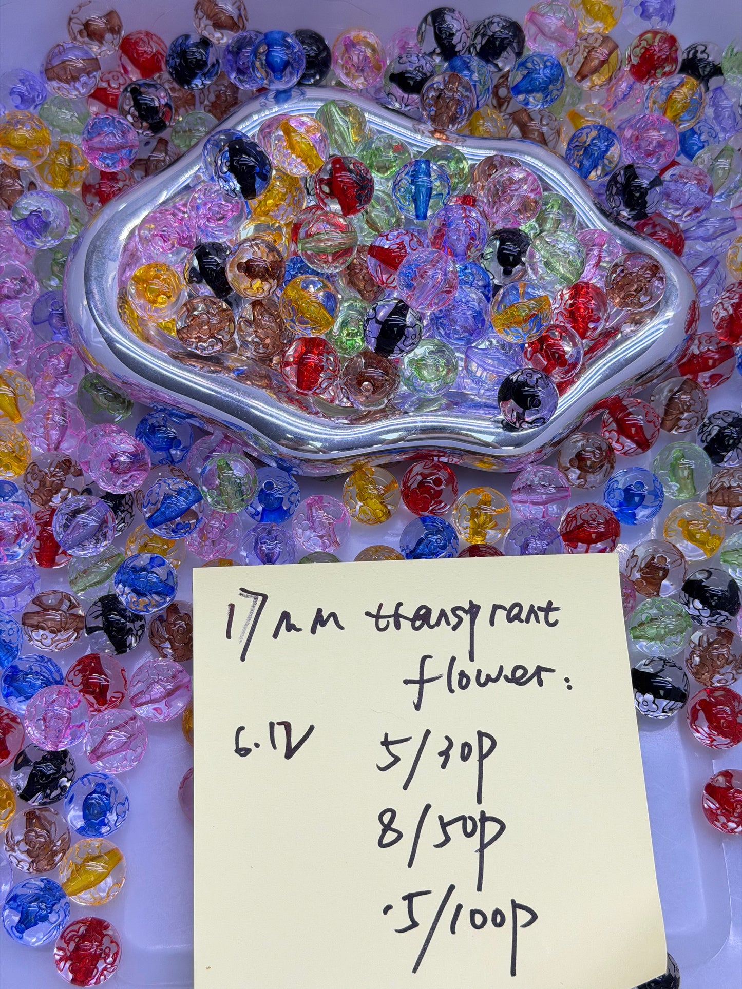 6.12 NEW-17mm transprant flower