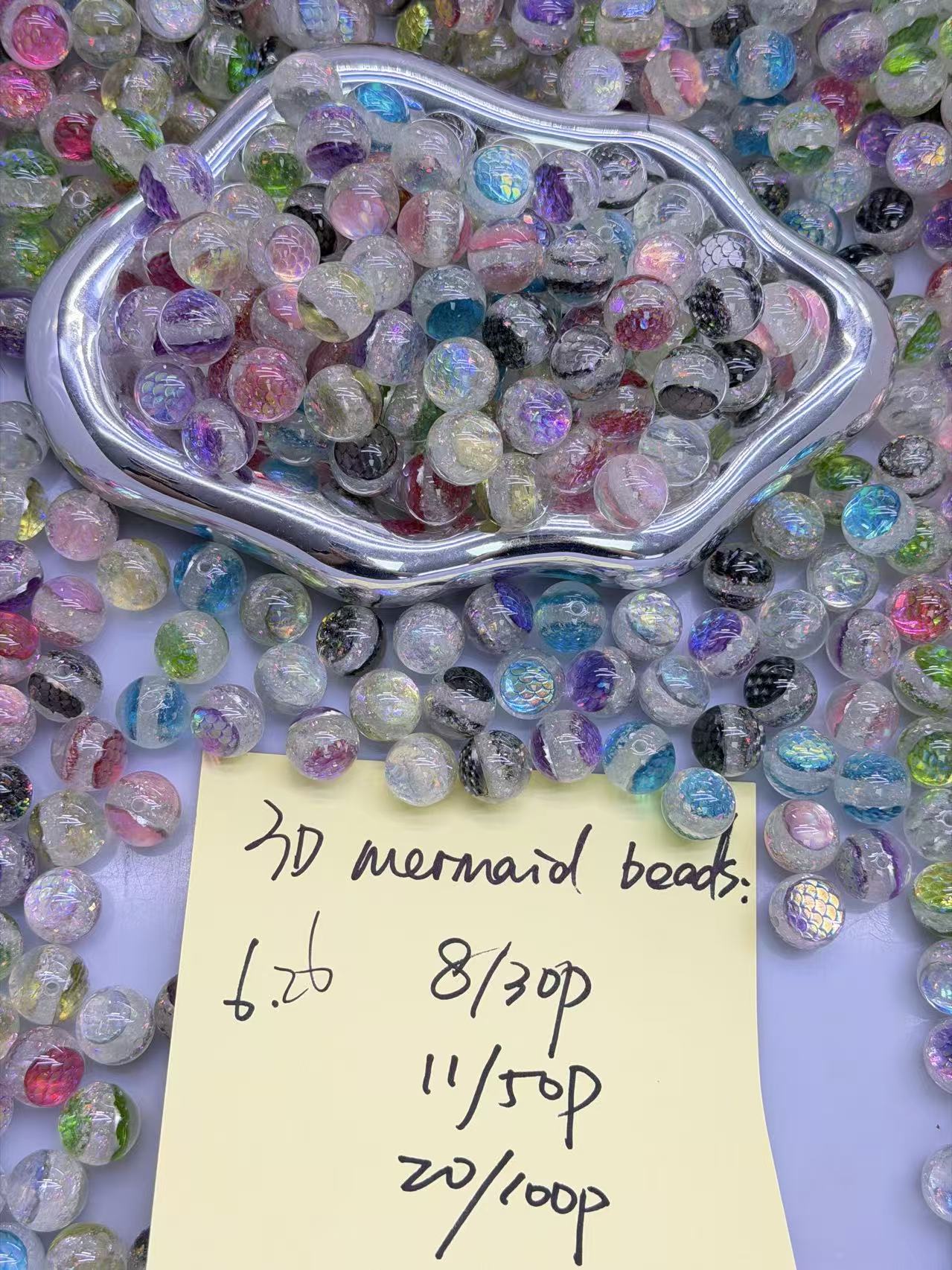 6.27 NEW- 3D mermaid beads