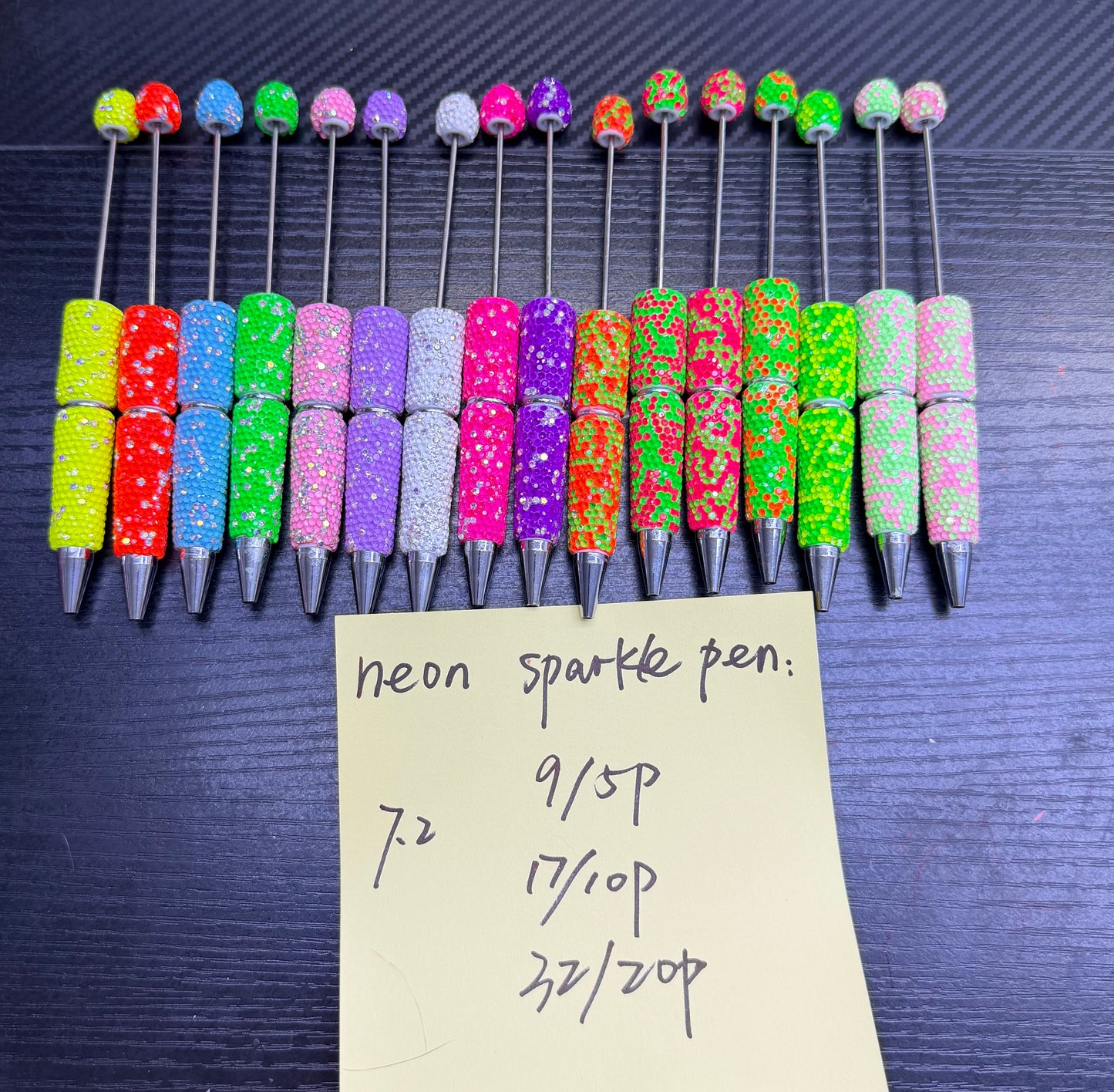 7.2 NEW-neon sparkle pen