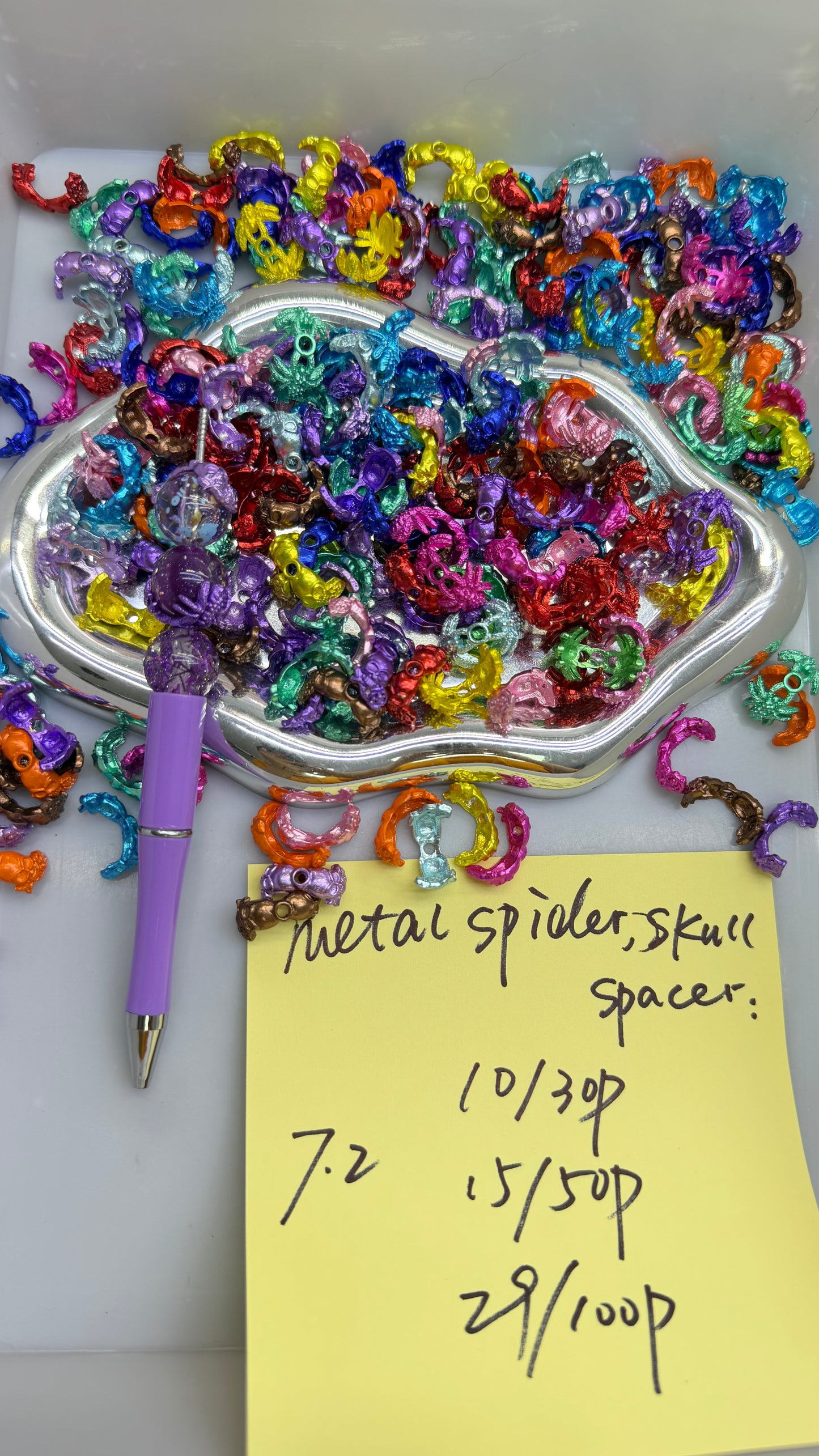 7.2 NEW-metal spider skull spacer