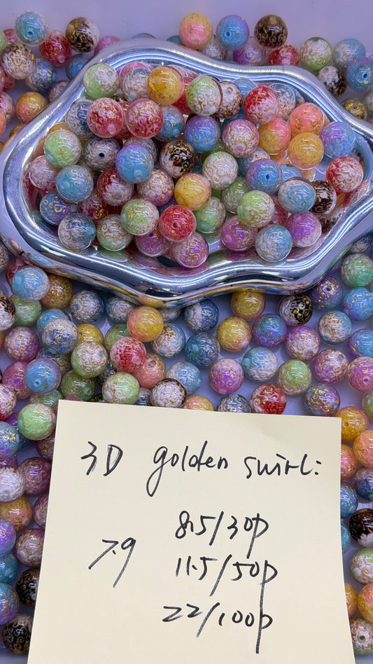 7.9 NEW-3D golden swirl