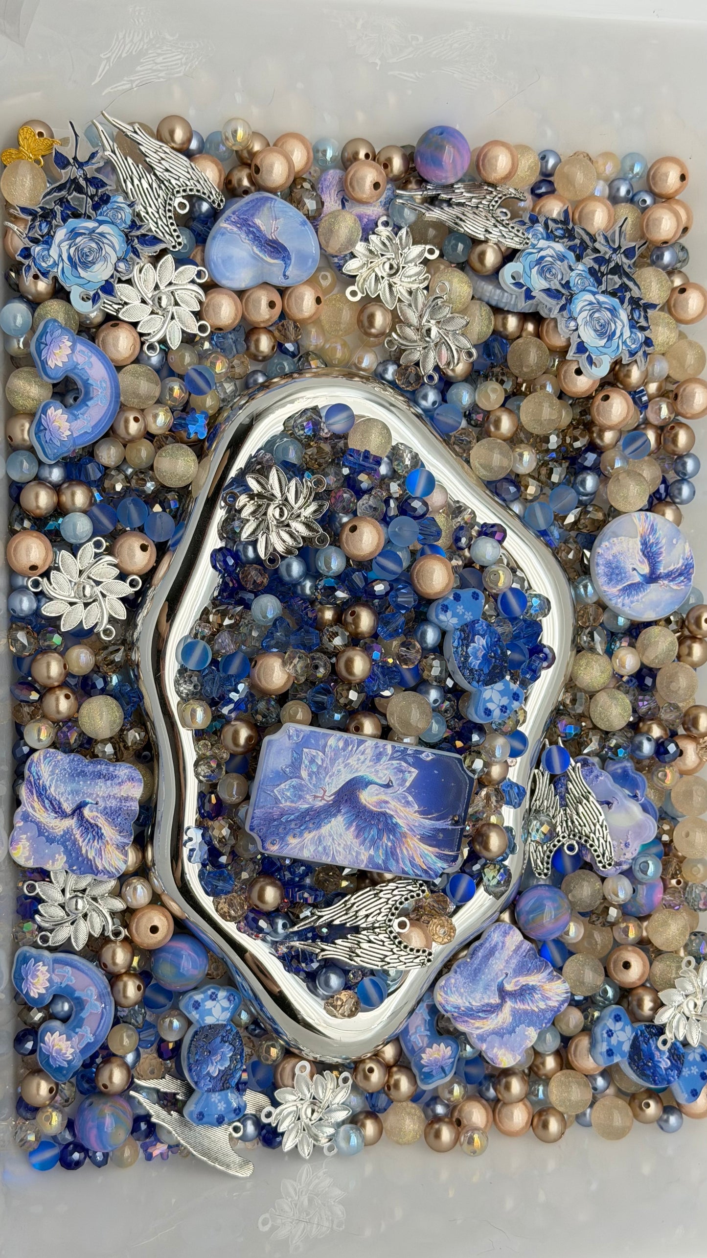 7.26 PHONE CHAIN MIX BEADS:Frost Phoenix