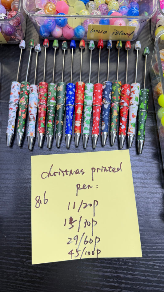 8.6 NEW-chrismas printed pen