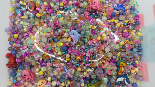 8.7 PHONE CHAIN MIX BEADS:ocean