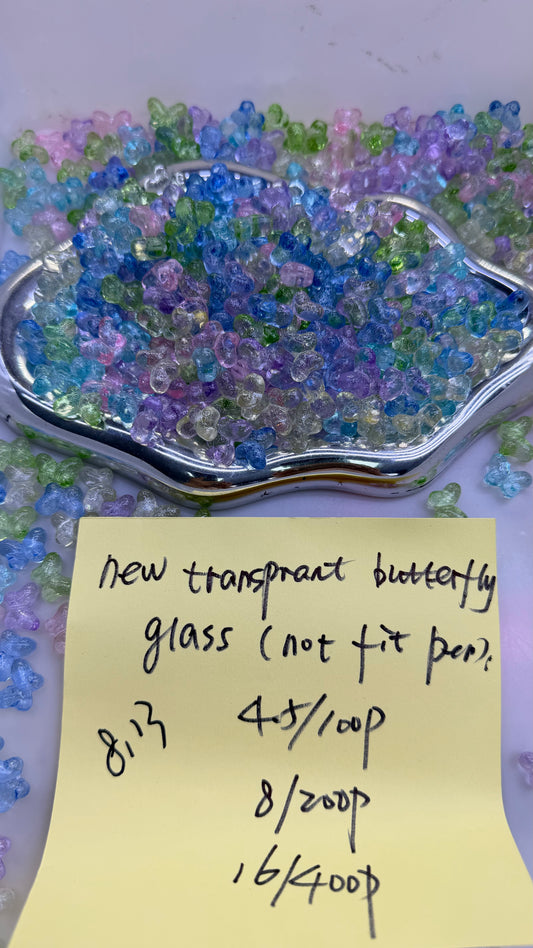 8.14 NEW-new transprant butterfly glass