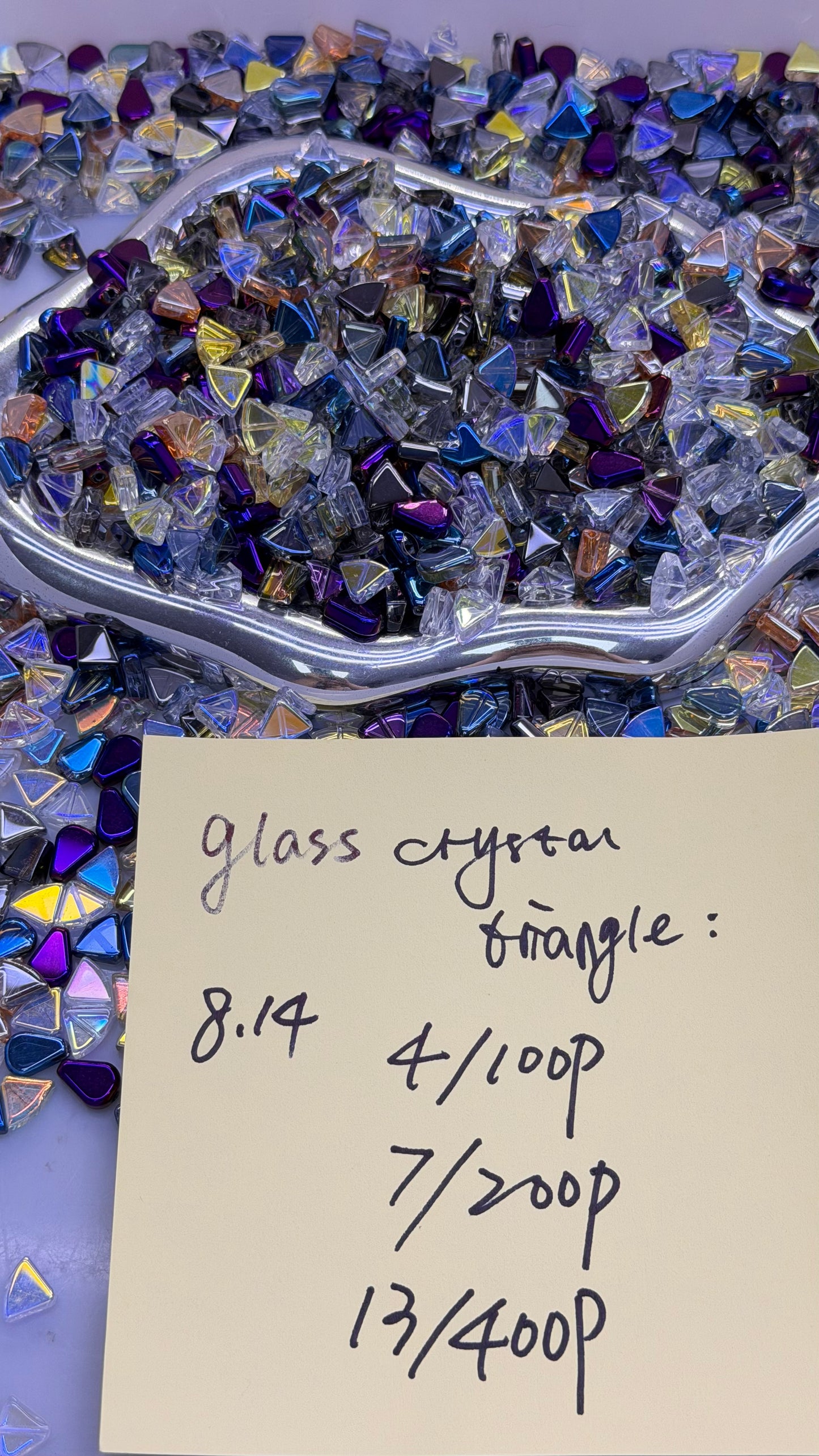 8.14 NEW-glass crystal triangle