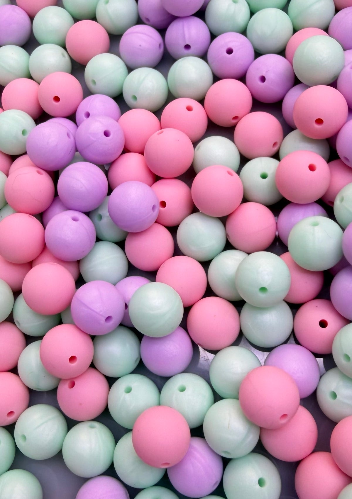 Solid Silicone Mix beads
