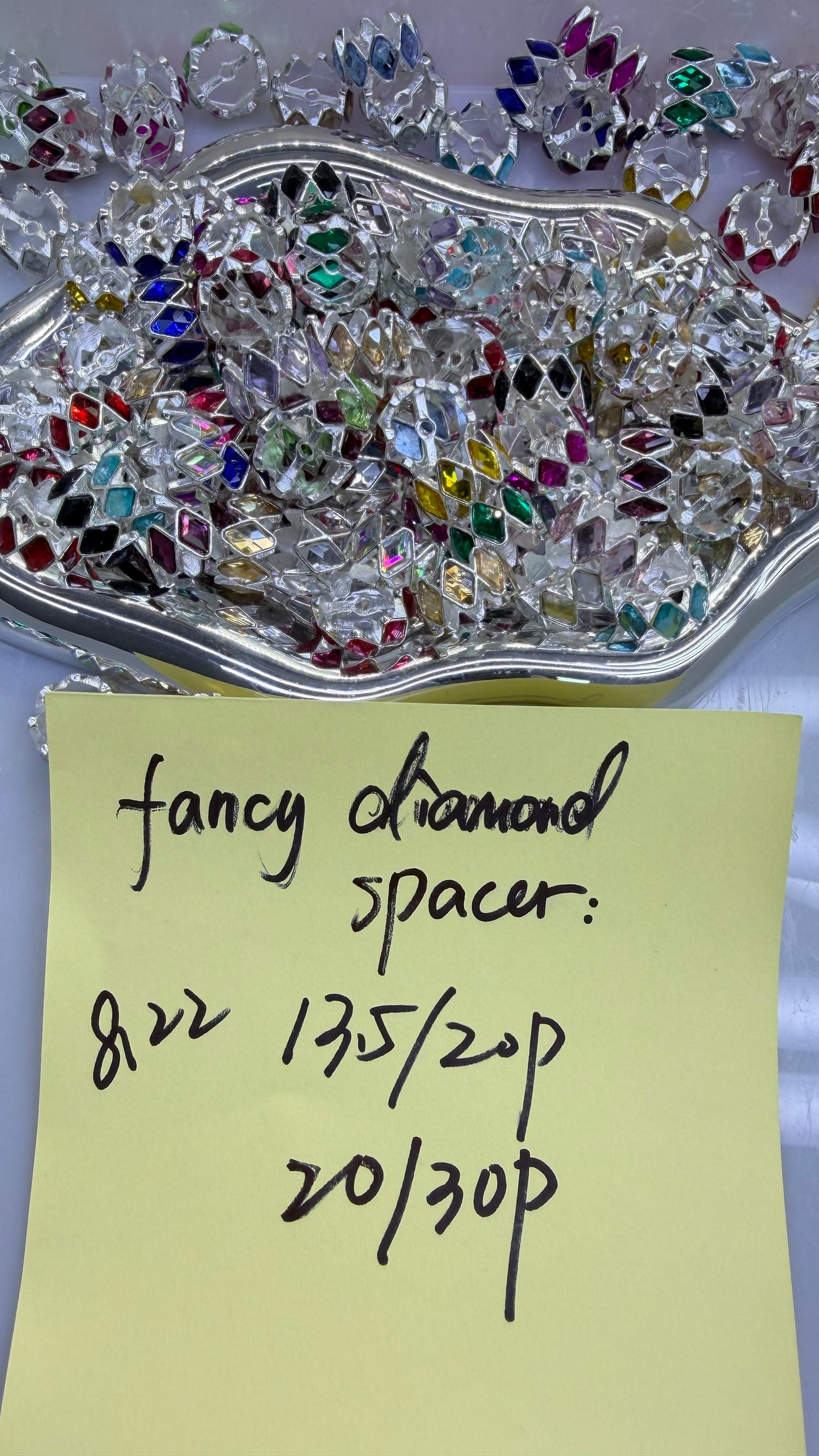 8.22 NEW-fancy diamond spacer
