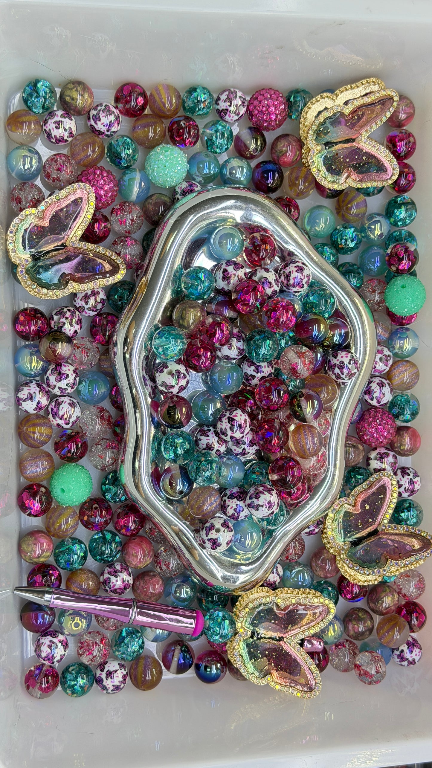 9.6 FANCY MIX BEADS:butterfly