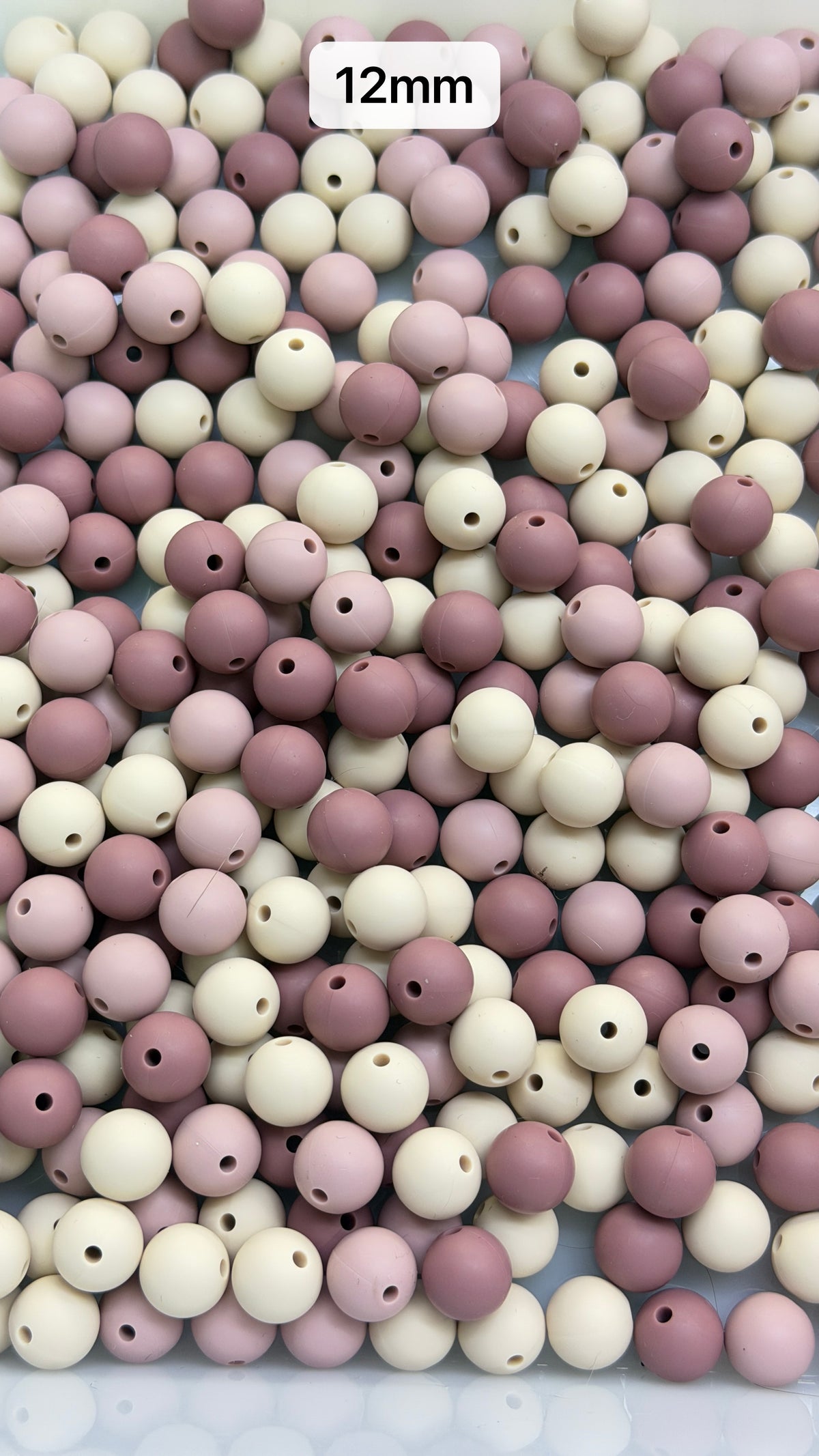 9.17 12mm Solid Silicone Mix beads