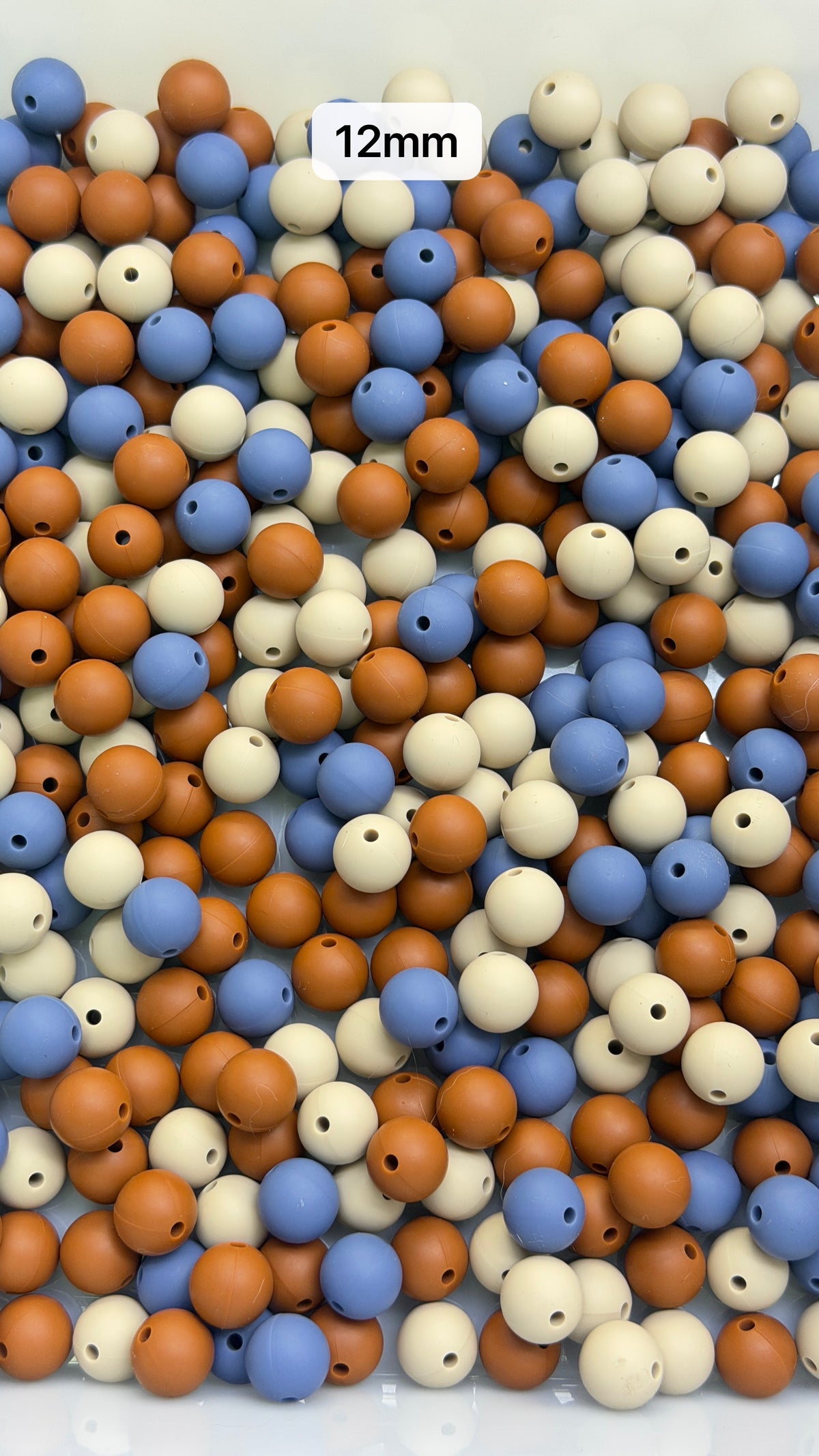 9.17 12mm Solid Silicone Mix beads