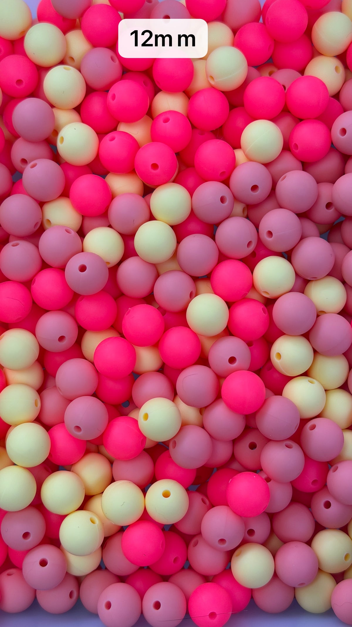 9.18 12mm Solid Silicone Mix beads